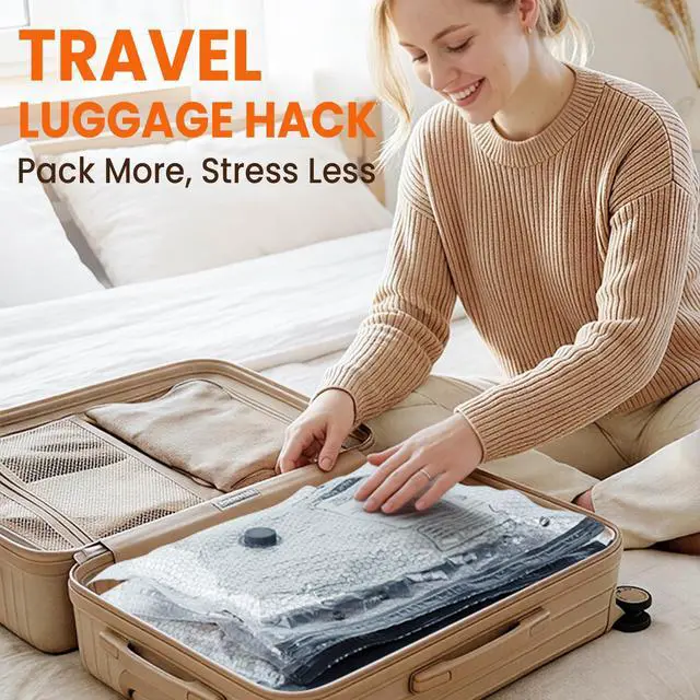 Alt view image 7 of 7 - Vacuum Storage Bags for Travel with Cordless Pump, 15 Pack Vacuum Seal Bags for Clothing, 85% Space Saver Bags for Luggage, Blankets, Ideal for Home, Seasonal Storage, Compression Packing for Vacation