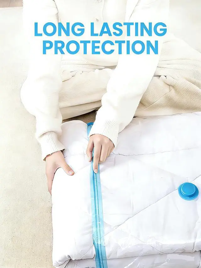 Alt view image 4 of 5 - Vacuum Bags for Travel with Pump,8 Pack Vacuum Storage Bags for Bedding and Clothing,Space Saver Bags for Travel and Home(with Hand Pump, Medium 50 * 70)