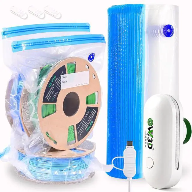 Main image of 30 Pcs Filament Vacuum Storage Bags with Upgraded Pump for 3D Printer Accessories, Reusable 3D Printer Filament Storage Bags Vacuum Storage Seal Bag to Keep Dry, Plus Size 32x34cm / 12.6x13.4inch