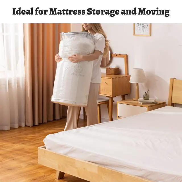 Alt view image 5 of 7 - Vacuum Bag 94.5x47.2 in Space Saver Vacuum Storage Bags Oversized Vacuum Bags Twin Mattress Vacuum Bag King Mattress Bag Vacuum Sealer Bag for Memory Foam Mattress Moving Shipping Storage