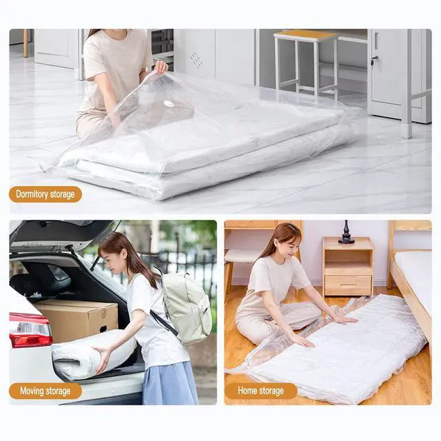 Alt view image 7 of 7 - Vacuum Bag 94.5x47.2 in Space Saver Vacuum Storage Bags Oversized Vacuum Bags Twin Mattress Vacuum Bag King Mattress Bag Vacuum Sealer Bag for Memory Foam Mattress Moving Shipping Storage
