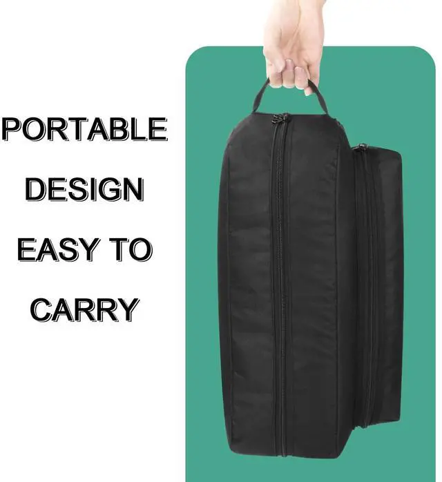Alt view image 4 of 7 - Cleaner Accessory Storage Bag Fits for ThisWorx HOTOR Car Vacuum Cleaner & Accessories, Portable Tool Storage Case with Extra Pocket for Power Cord,Brush Nozzles,Cleaning brush (Black)