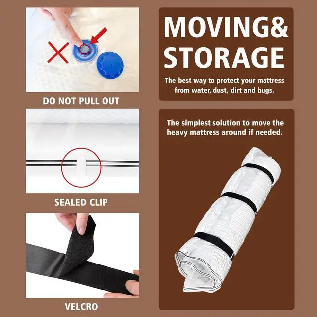 Alt view image 6 of 6 - Twin Mattress Vacuum Bag for Moving Storage Shipping