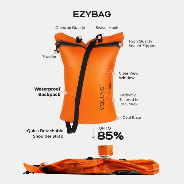 Alt view image 7 of 7 - 25L Waterproof Travel Vacuum Bags, Tear-Resistant Design,Lightweight Compression Storage, Durable Vacuum Seal Bags for Clothing Travel Luggage, Camping, Hiking & Road Trips