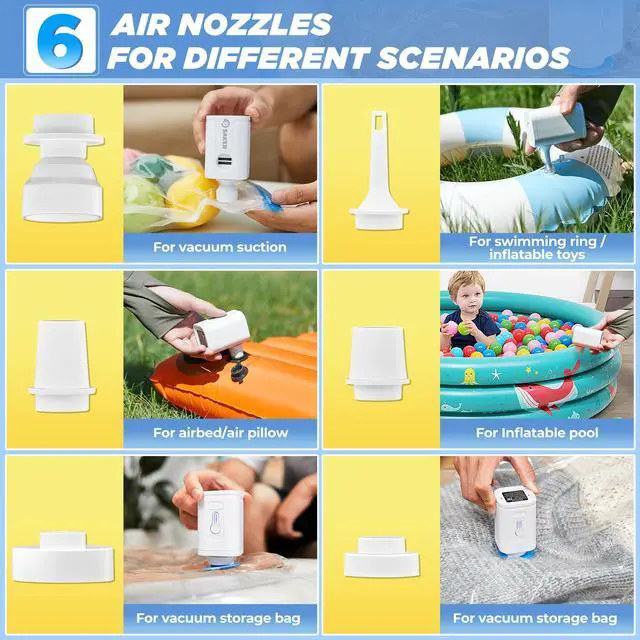 Alt view image 5 of 7 - Vacuum Storage Bags with Electric Pump, Space Bags Vacuum Storage Bags, 2-in-1 Pumping and Inflation, 15 Pack (3 Jumbo,3 Large,3 Medium,3 Small,3 Roll Up Bags) for Clothes, Bedding, Travel