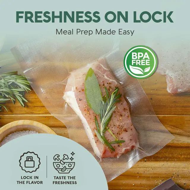 Alt view image 3 of 7 - Vacuum Sealer Bags, Vac Seal Bags for Food Storage, Freezing, and Sous Vide Cooking, Non-BPA Freezer Vacuum Sealer Bags, Pint, Quart, and Gallon Sizes Combo Pack, 150 Bags