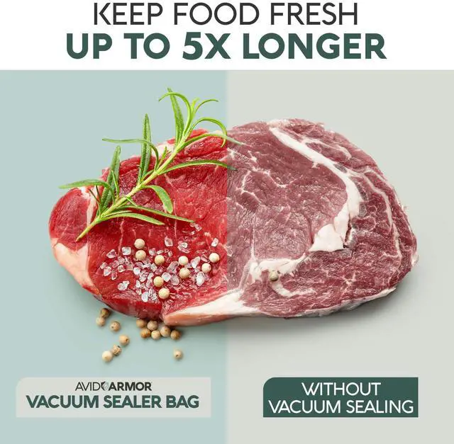 Alt view image 4 of 7 - Vacuum Sealer Bags, Vac Seal Bags for Food Storage, Freezing, and Sous Vide Cooking, Non-BPA Freezer Vacuum Sealer Bags, Pint, Quart, and Gallon Sizes Combo Pack, 150 Bags