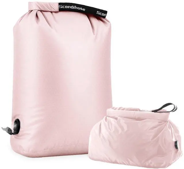Main image of Compression Travel Laundry Bag for Dirty Clothes, Pump-Free Laundry Bag for Suitcase & Dorm, Waterproof Wet Dry Clothes Organizer, Large Capacity Space Saving Travel Bag (1 Pcs)(Pink, L)