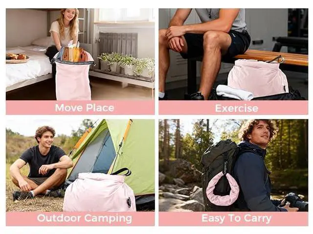 Alt view image 7 of 7 - Compression Travel Laundry Bag for Dirty Clothes, Pump-Free Laundry Bag for Suitcase & Dorm, Waterproof Wet Dry Clothes Organizer, Large Capacity Space Saving Travel Bag (1 Pcs)(Pink, L)