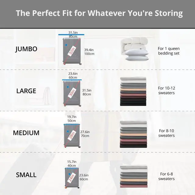 Alt view image 4 of 7 - Vacuum Storage Bags Small 7 Pack Hand Pump, 80% Space Saver Vacuum Seal Bag