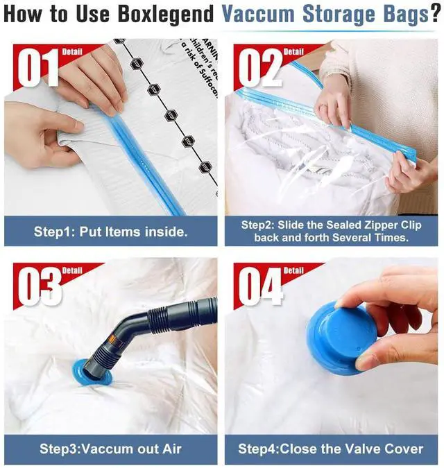 Alt view image 7 of 7 - Vacuum Storage Bags with Electric Pump 30 Combo (8XL, 8L, 4M, 4S, 4XS, 2XXS) Heavy-Duty Thickened Vacuum Seal Bags for Clothing Space Saving for Closet & Travel Pillow Comforters Bedding
