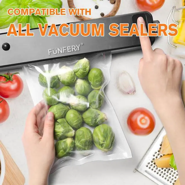 Alt view image 5 of 7 - 200 Precut Quart 8" x 12" BPA-Free Vacuum Sealer Bags for Food