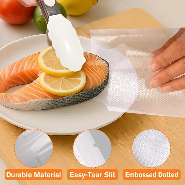 Alt view image 6 of 7 - 200 Precut Quart 8" x 12" BPA-Free Vacuum Sealer Bags for Food