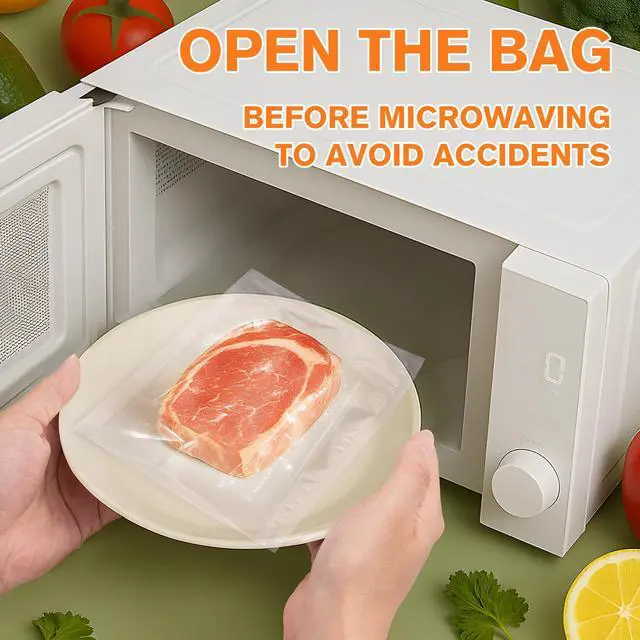 Alt view image 7 of 7 - 200 Precut Quart 8" x 12" BPA-Free Vacuum Sealer Bags for Food