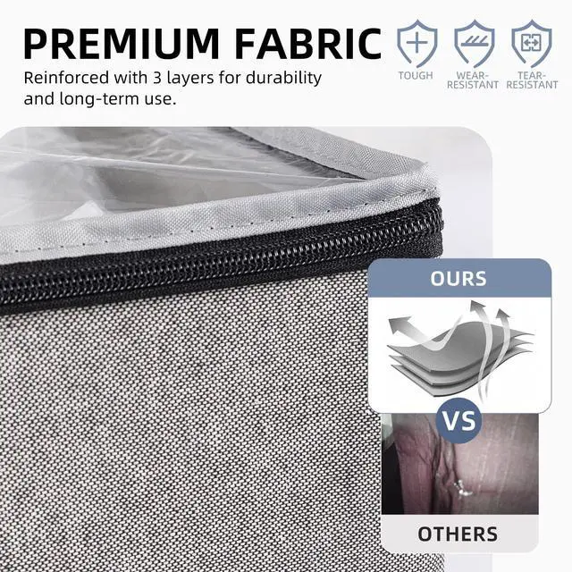 Alt view image 3 of 7 - Under Bed Vacuum Storage Bags for Comforters and Blankets, Save 80% Space, Large Capacity Foldable Under Bed Storage Box for Quilts Pillow Blankets Linen, 41" x 17.7" x 6", Jumbo Vacuum Seal