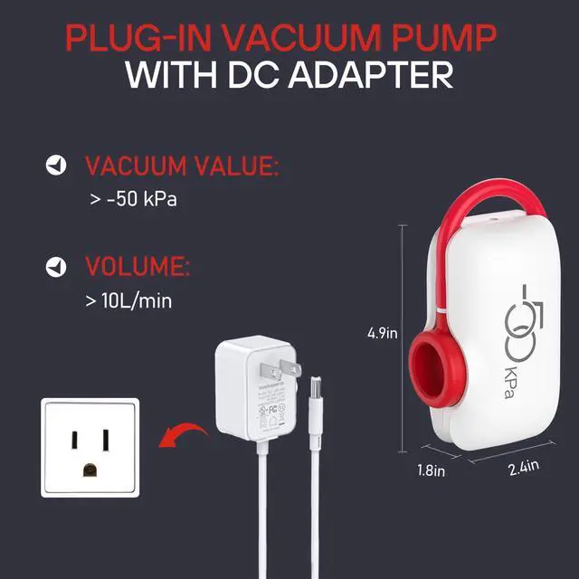 Alt view image 4 of 7 - Pack Vacuum Bags for Travel, Vacuum Seal Compression Bags for Clothing, Carry-On Luggage Space Saver Bags with Plug-in Electric Pump