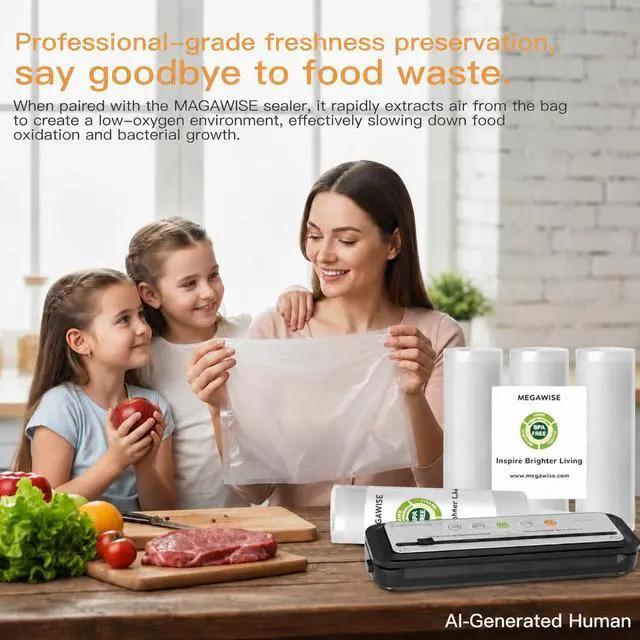 Alt view image 4 of 7 - Vacuum Sealer Bags (11''x 14''-100pcs) for Food Freshness Preservation, BPA Free Vacuum Storage Bags for Food or Sous Vide, Seal a Meal,Double-Sided Texture, Double Lock Freshness (100 count)