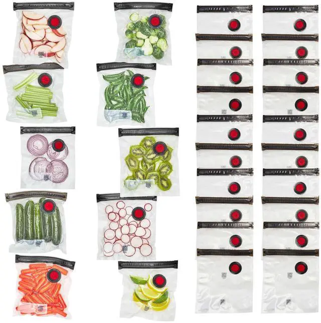 Main image of Fresh & Save 30-Piece Small Vacuum Sealer Bags, 1/2 Gallon Reusable Snack Bags, Meal Prep