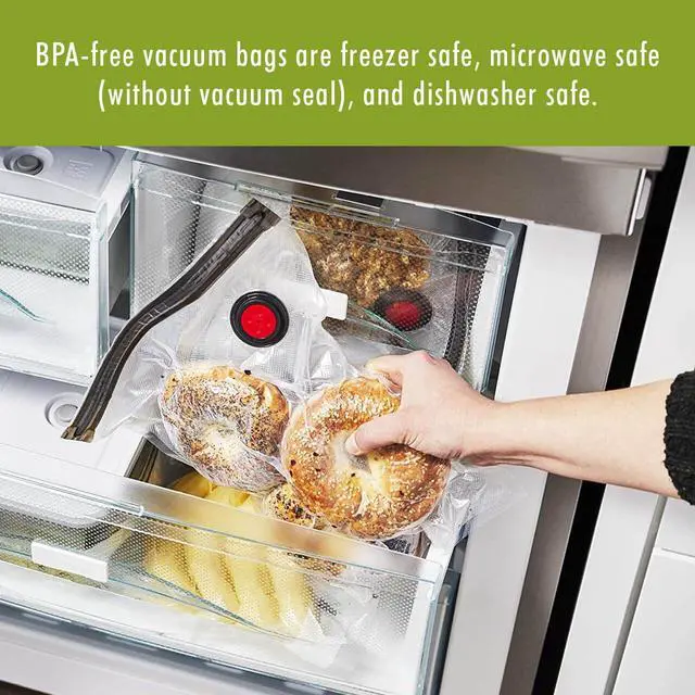 Alt view image 5 of 7 - Fresh & Save 30-Piece Small Vacuum Sealer Bags, 1/2 Gallon Reusable Snack Bags, Meal Prep