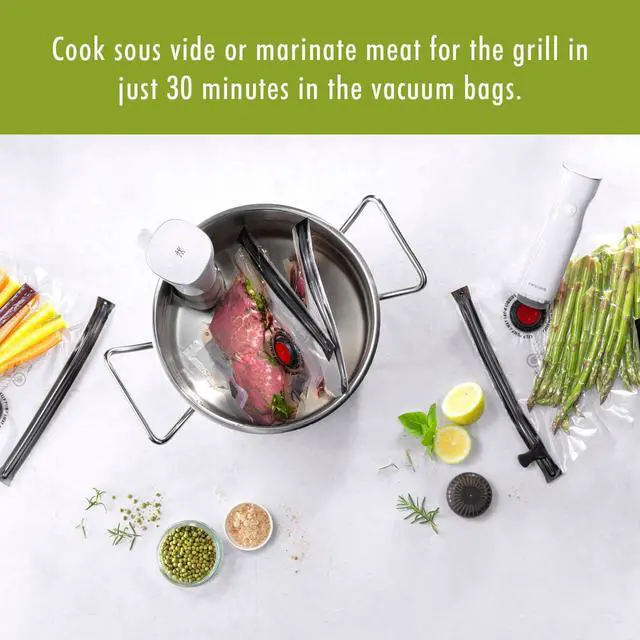 Alt view image 6 of 7 - Fresh & Save 30-Piece Small Vacuum Sealer Bags, 1/2 Gallon Reusable Snack Bags, Meal Prep