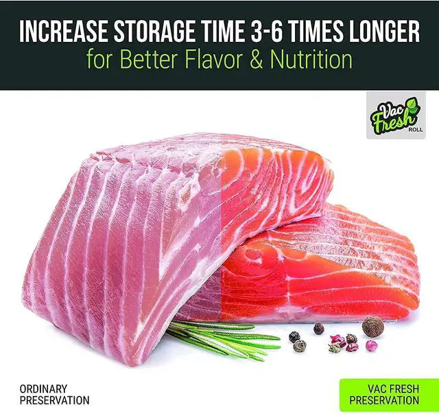 Alt view image 5 of 7 - 15x50 Vacuum Sealer Rolls, Large Vacuum Seal Bags 3.5 mil Thick, 15 inches Wide x 50 Feet Long, Vacuum Seal Bags Roll for Food Storing, Meal Prep, Sous Vide Cooking, Bulk Storage, 2 Rolls