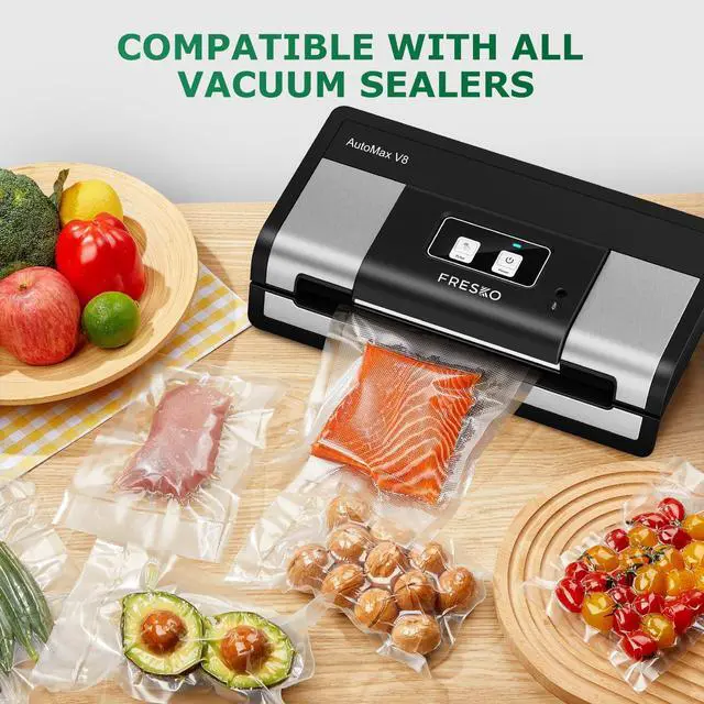 Alt view image 5 of 7 - Vacuum Sealer Bags Food Rolls 6 Packs - 8" x 20' & 11" x 20'