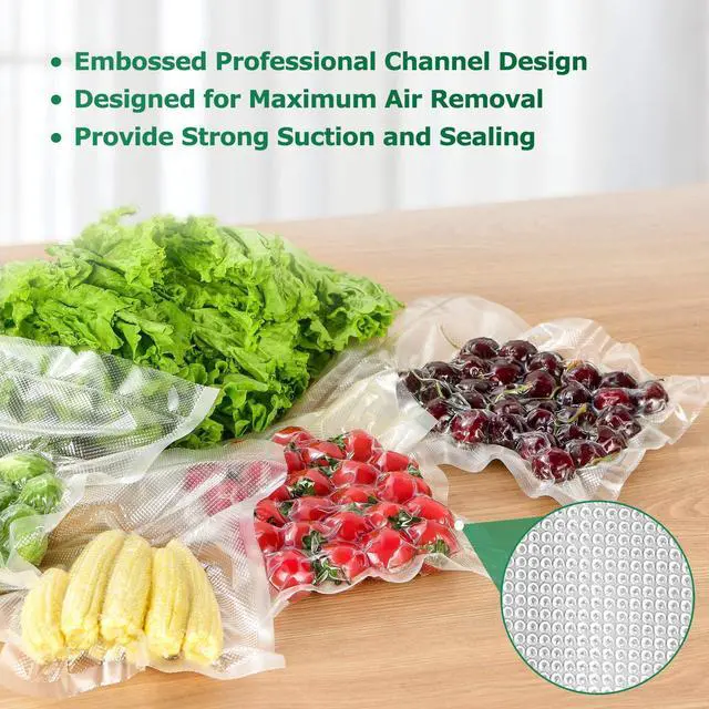 Alt view image 3 of 7 - Vacuum Sealer Bags Food Rolls 6 Packs - 8" x 20' & 11" x 20'