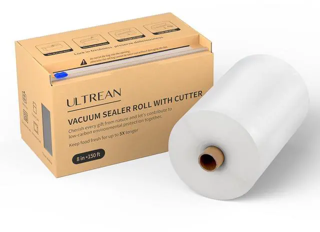 Main image of 8" x 150' Vacuum Seal Roll Keeper with Cutter, Commercial Grade Vacuum Sealer Bags for Food Saver,BPA Free,Ideal for Storage, Meal Prep and Sous Vide