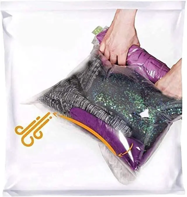 Main image of 12 Space Saver Storage Bags for Clothes for Travel - Compression, no Vacuum Sacks - Luggage Accessories