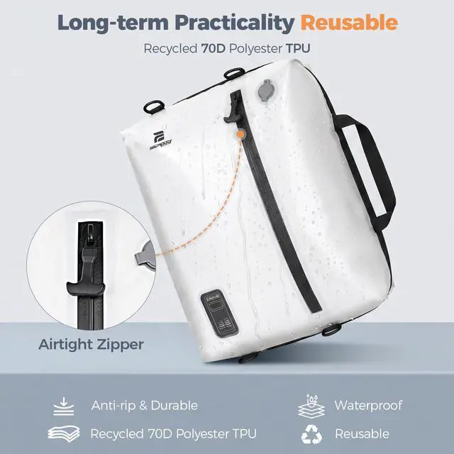 Alt view image 6 of 7 - Travel Vacuum Bags with Built-in Pump, White