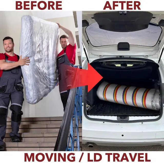 Alt view image 7 of 7 - Queen/Full/Full-XL Mattress Vacuum Bag for Moving and Storage, Vacuum Seal Compression Bag for Queen and Full Size Mattresses, Heavy Duty Mattress Bag for Storage, with Sealing Clip and 5 Straps