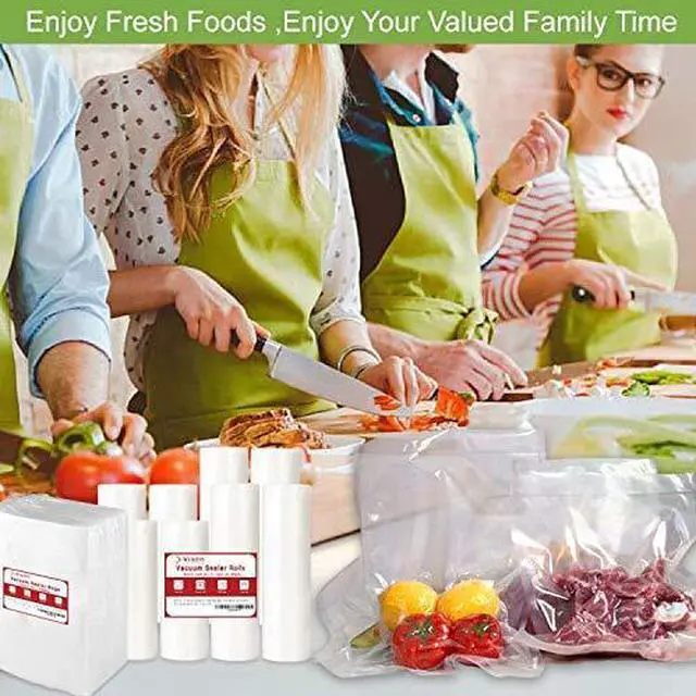 Alt view image 7 of 7 - 6 Rolls 8"&11"x20' Vacuum Sealer Rolls BPA Free Sous Vide Storage