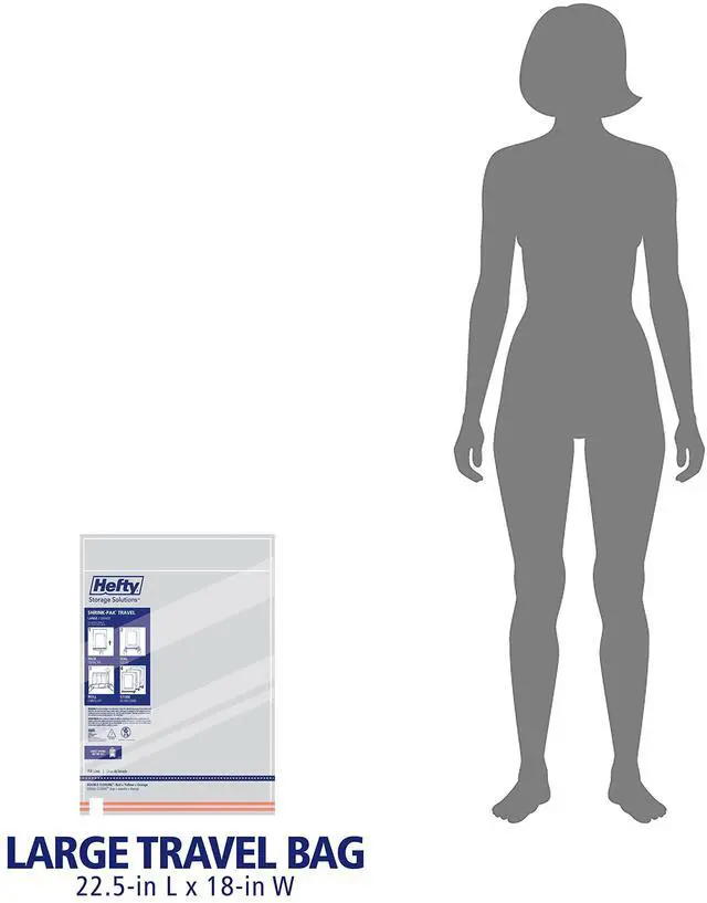 Alt view image 5 of 5 - Shrink-Pak Large Travel Bags - Airtight Storage Bags for Maximum Space Saving, Travel Essentials, Ideal for Packing, Durable, Reliable Compression with Sealed Protection