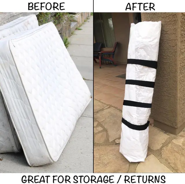 Alt view image 4 of 7 - Mattress Vacuum Bag for Moving, Vacuum Seal Mattress Bag for Memory Foam or Inner Spring Mattresses, Compression and Storage for Returns, Leakproof Valve and Double Zip Seal (King)
