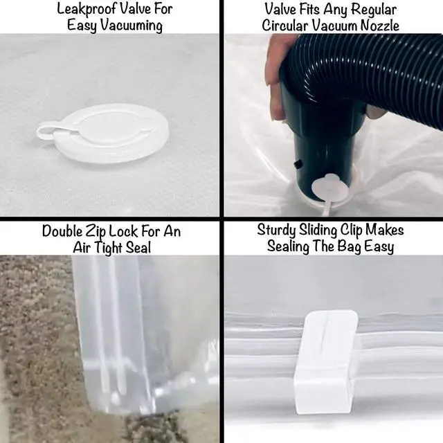 Alt view image 7 of 7 - Mattress Vacuum Bag for Moving, Vacuum Seal Mattress Bag for Memory Foam or Inner Spring Mattresses, Compression and Storage for Returns, Leakproof Valve and Double Zip Seal (King)
