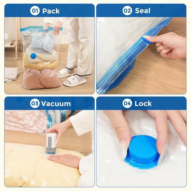 Alt view image 5 of 6 - Vacuum Storage Bags for Travel, Vacuum Seal Bags for Clothes and Travel, Space Saver Bags in Multiple Carry-On Sizes, Perfect for Luggage and Suitcases, 20 Combo