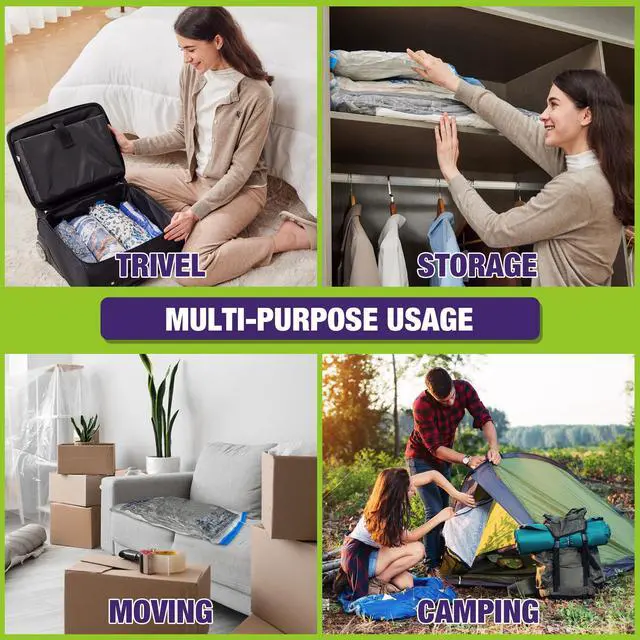 Alt view image 6 of 7 - Vacuum Storage Bags with Electric Pump, Vacuum Seal Bags for Clothing, Pillows, Blanket Bedding Comforters, 20 pack
