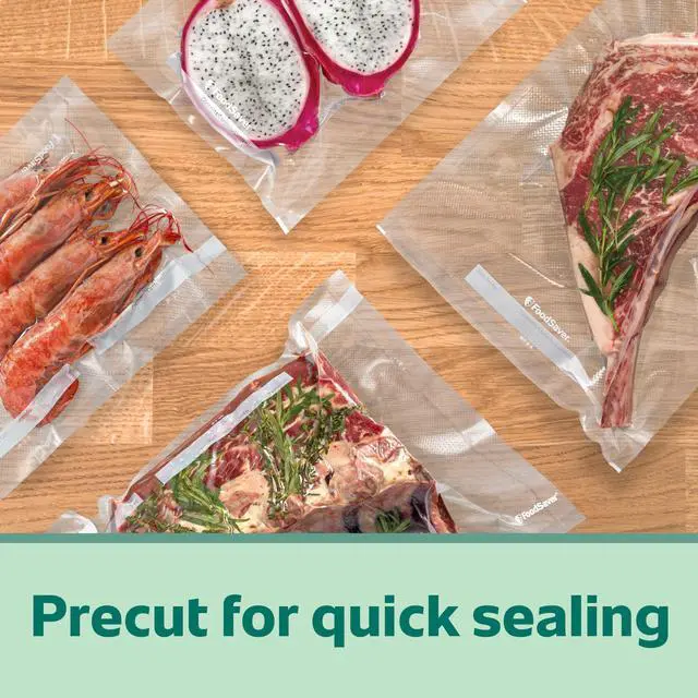 Alt view image 3 of 5 - Heavy Duty Quart Vacuum Seal Bags, 44 Pack with 30% Extra Thickness, Compatible with All FoodSaver Appliances