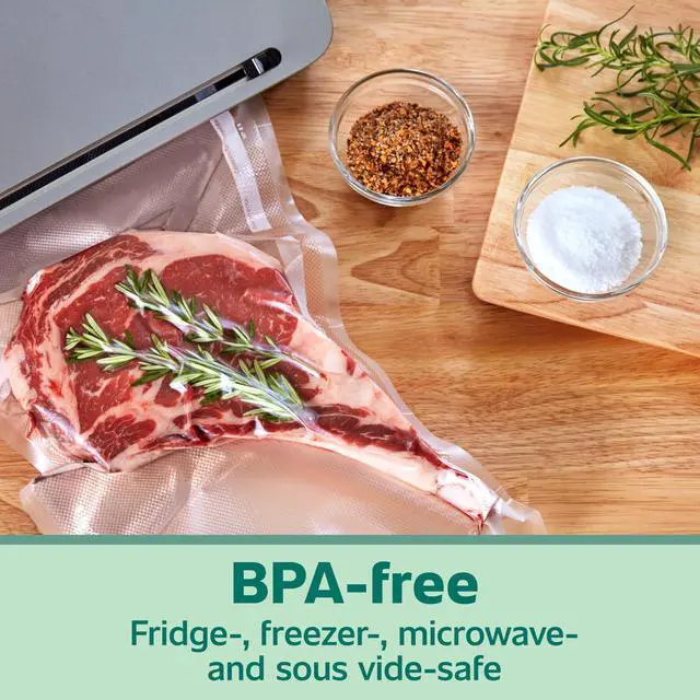 Alt view image 4 of 5 - Heavy Duty Quart Vacuum Seal Bags, 44 Pack with 30% Extra Thickness, Compatible with All FoodSaver Appliances
