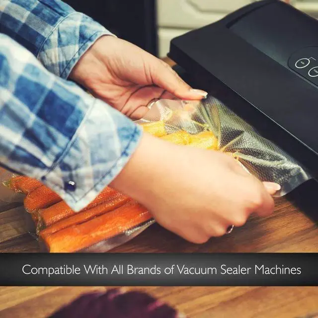 Alt view image 2 of 7 - Vacuum Sealer Bags 11x50 Rolls 2 pack for Food Saver, Seal a Meal, NutriChef, Weston. Commercial Grade, BPA Free, Heavy Duty, Great for vac storage, Meal Prep or Sous Vide
