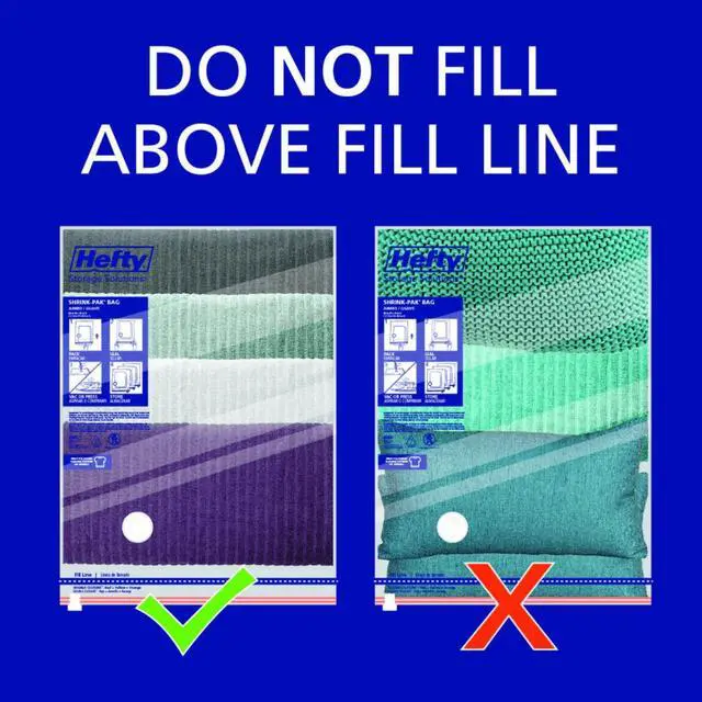 Alt view image 7 of 7 - Shrink-Pak - 2 Medium, 2 Large, 2 XL Vacuum Seal Storage Bags Space Saver Bags for Clothing, Pillows, Towels, or Blankets, 6 Pc Set