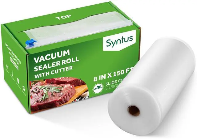 Main image of 8" x 150' Food Vacuum Seal Roll Keeper with Cutter Dispenser, Commercial Grade Vacuum Sealer Bag Rolls, BPA Free Food Vac Bags, Ideal for Storage, Meal Prep and Sous Vide