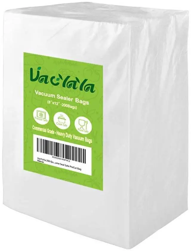 Main image of 200ct Quart 8 x 12 In BPA Free Precut Food Vacuum Sealer Bags