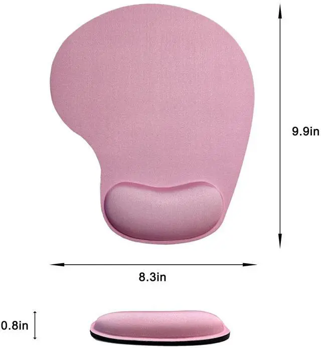 Alt view image 6 of 7 - Mouse Pad with Wrist Support, Ergonomic Mouse Pads with Memory Foam Wrist Rest, Easy Typing Pain Relief, Comfortable Home Office Computer Wrist Support Pads for Working Studying Gaming, Pink