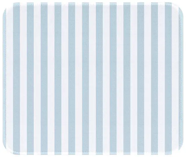 Main image of Cute Blue Stripes Mouse Pad, Waterproof Aesthetics Mouse Pads Design, Non-Slip Rubber Base Computer Simple Funny Mousepad,Small Mouse Mat Desk Accessories,Light Blue