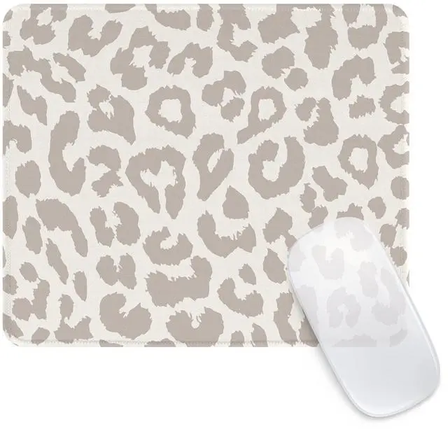 Main image of Grey Leopard Mouse Pad, Mouse Mat Square Waterproof Mouse Pad Non-Slip Rubber Base Mouse Pads for Office Laptop,9.5"x7.8"x0.12" Inch