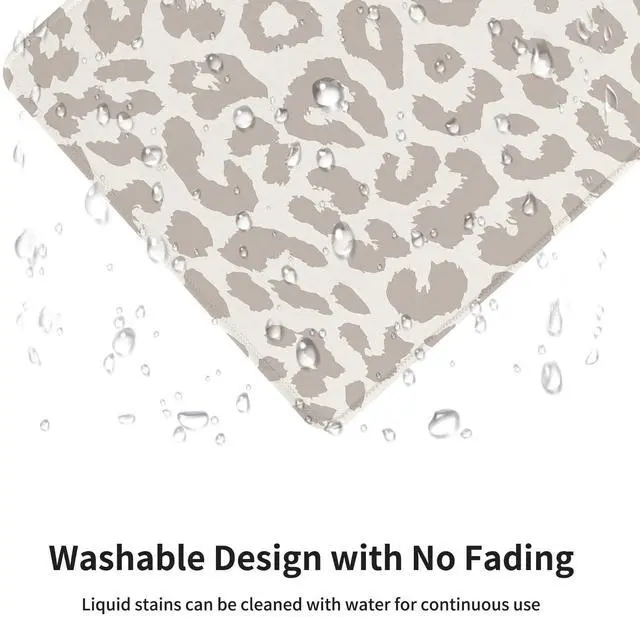 Alt view image 3 of 7 - Grey Leopard Mouse Pad, Mouse Mat Square Waterproof Mouse Pad Non-Slip Rubber Base Mouse Pads for Office Laptop,9.5"x7.8"x0.12" Inch