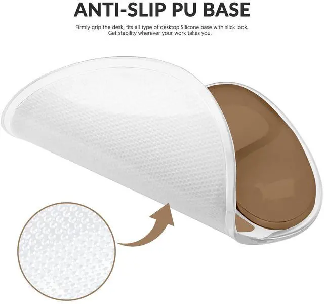 Alt view image 2 of 7 - Mouse Pad with Gel Wrist Rest for Mouse Ergonomic Mouse Wrist Rest Non-Slip Silicone Cool Clear Checkered Mousepad with Wrist Support for Computer Gaming Laptop Home Office Desk Accessory Brown Plaid