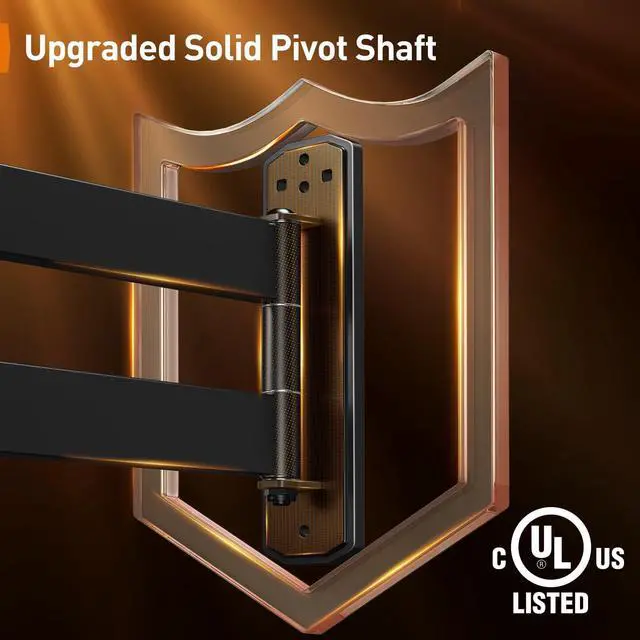Alt view image 3 of 7 - Corner TV Wall Mount Long Arm TV Mount Bracket for 37-75 Inch TVs | Full Motion Wall Mount with 32.37 Extension & Swivel Articulating Arm & Tilt, MAX VESA 600x400mm, Holds up to 100 lbs