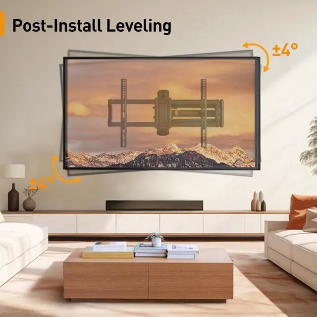 Alt view image 5 of 7 - Corner TV Wall Mount Long Arm TV Mount Bracket for 37-75 Inch TVs | Full Motion Wall Mount with 32.37 Extension & Swivel Articulating Arm & Tilt, MAX VESA 600x400mm, Holds up to 100 lbs